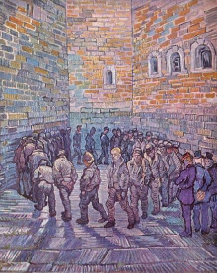 Vincent Van Gogh The Round of the Prisoners Spain oil painting art